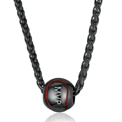 Collier Baseball Personnalisable avec Gravure pour Homme