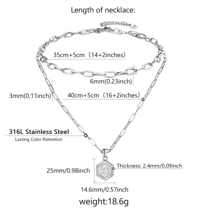 Colliers  avec Chaîne Trousse-papiers Argenté