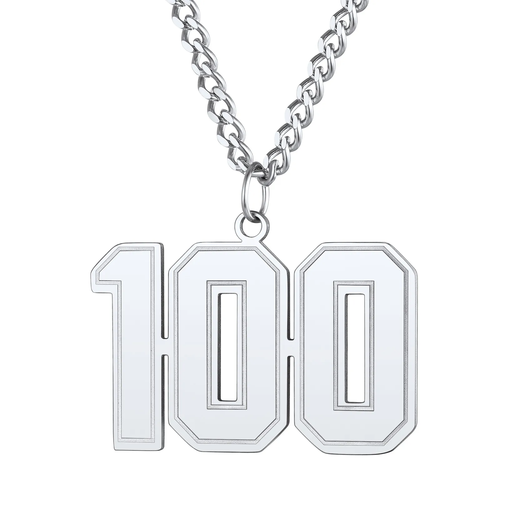 Collier Pendentif Personnalisé avec Numéro pour Homme 100