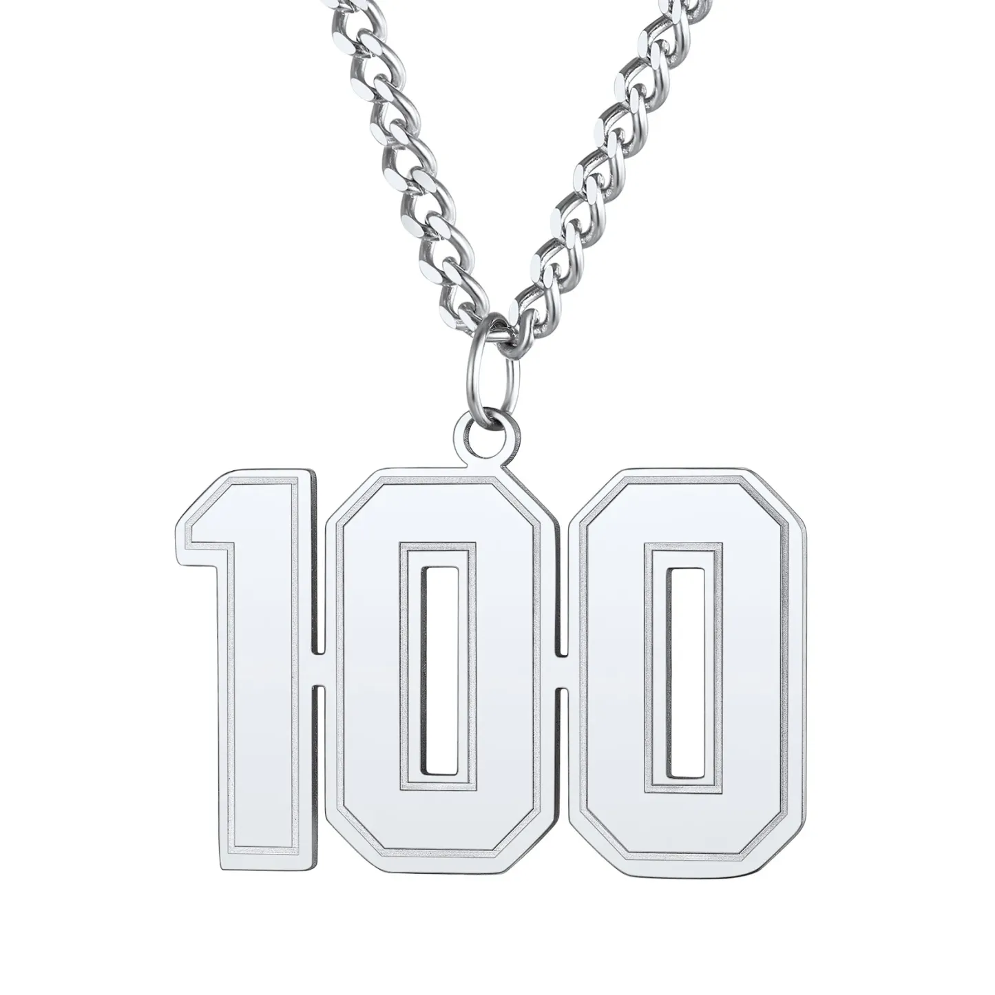 Collier Pendentif Personnalisé avec Numéro pour Homme 100