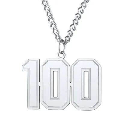 Collier Pendentif Personnalisé avec Numéro pour Homme 100