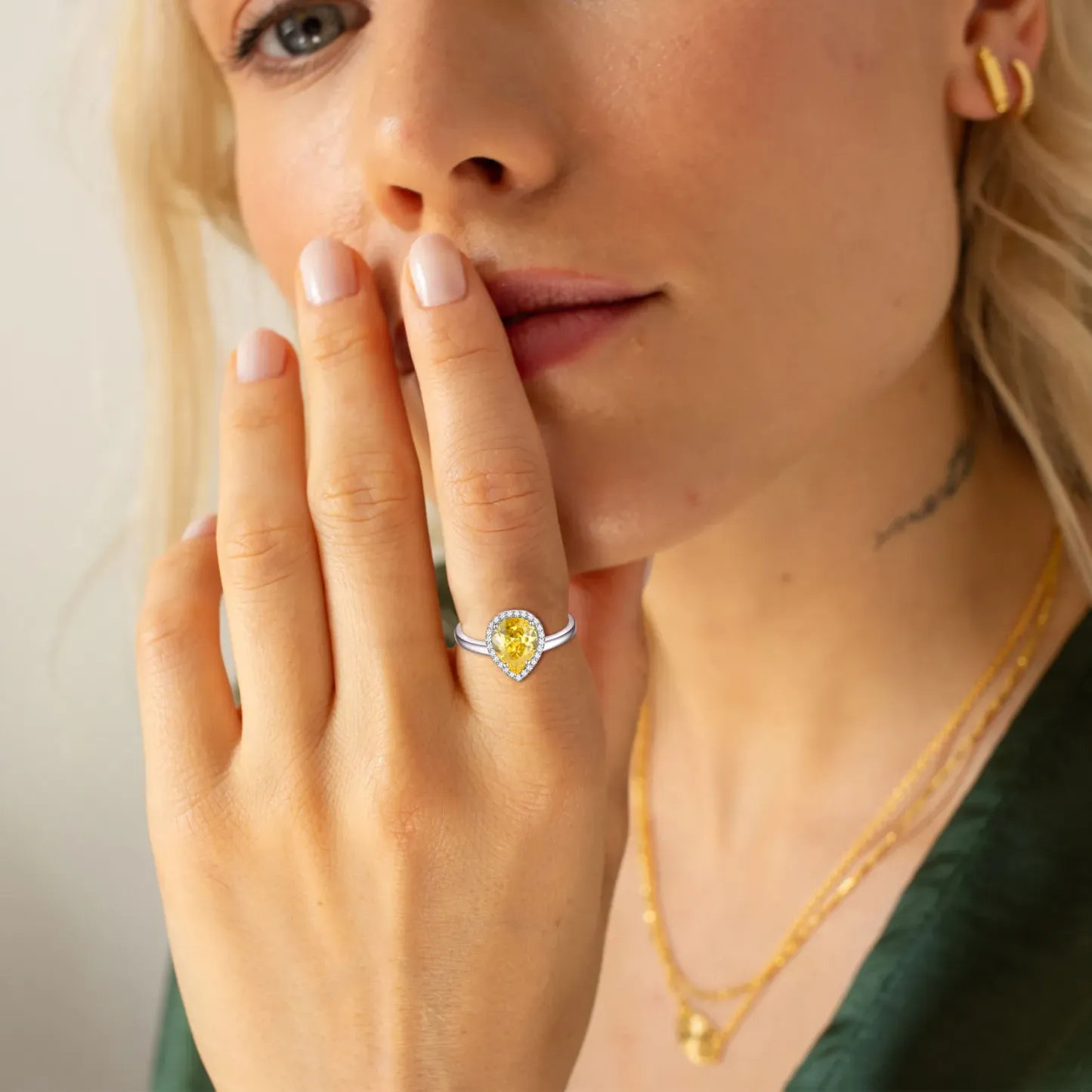 Bague Promesse avec Pierre de Naissance 