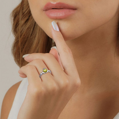 Bague Claddagh Cœur Ajustable en Argent 925