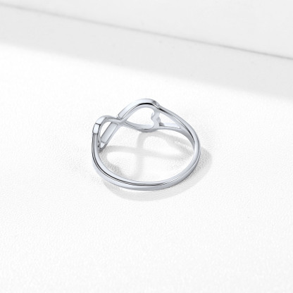 Bague Promesse Personnalisée Infini en Argent 925