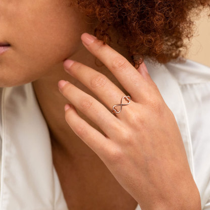 Bague Promesse Personnalisée avec Nœud Infini