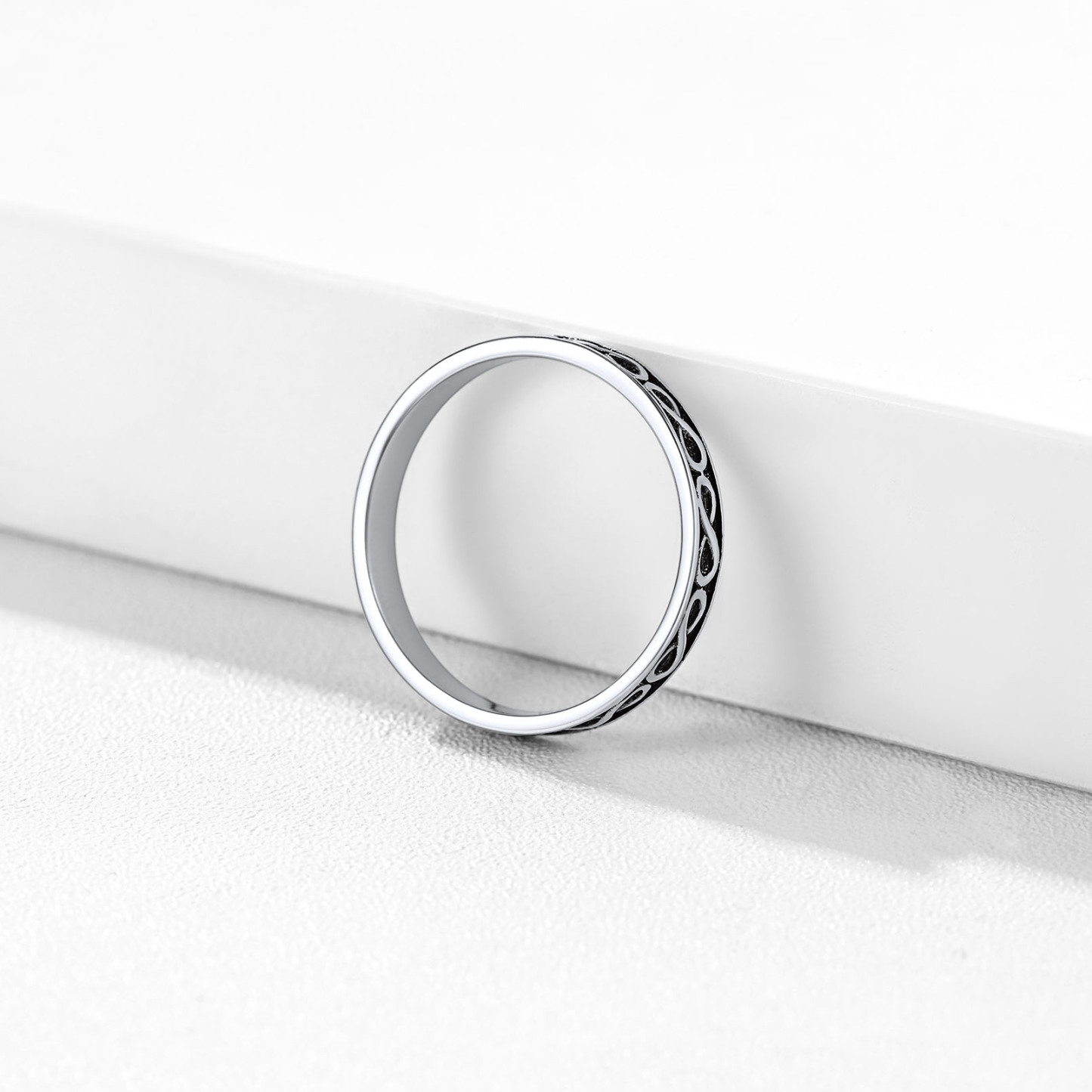 Bague en Argent Sterling 925 Alliance Éternité pour Femme