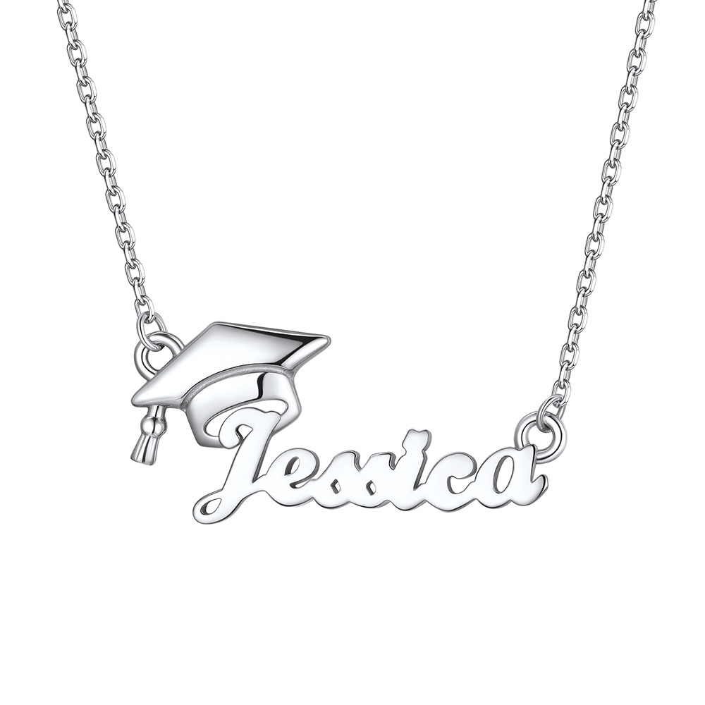 Cadeau Remise de Diplôme | Collier Prénom Personnalisé Femme