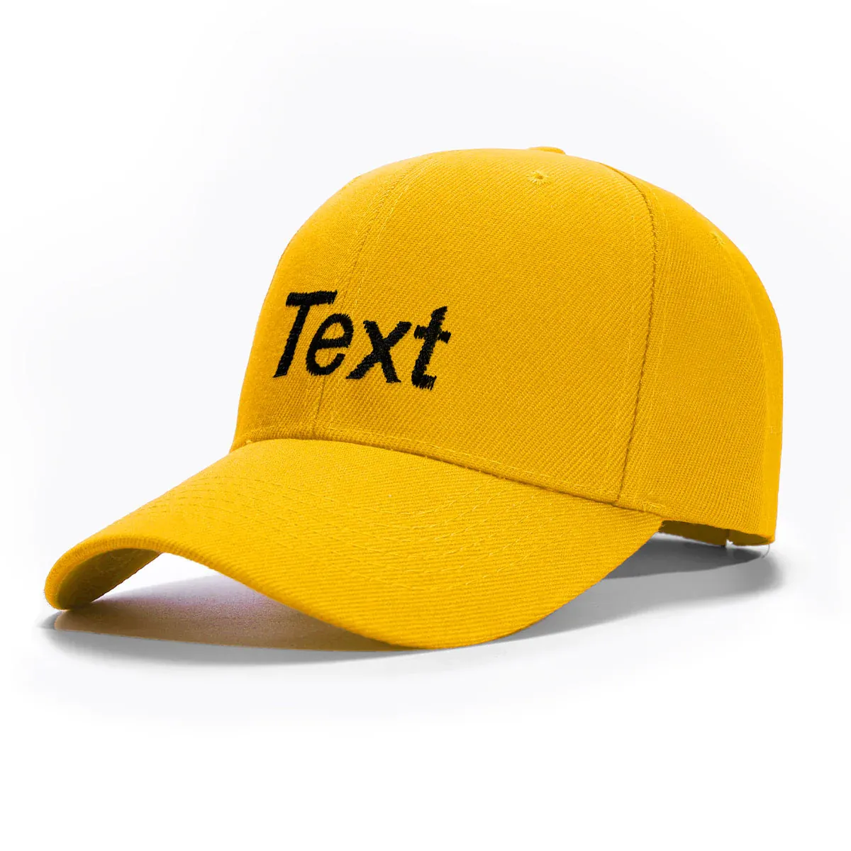 Casquette Jaune Personnalisée Brodée | Baseball Cap avec Texte