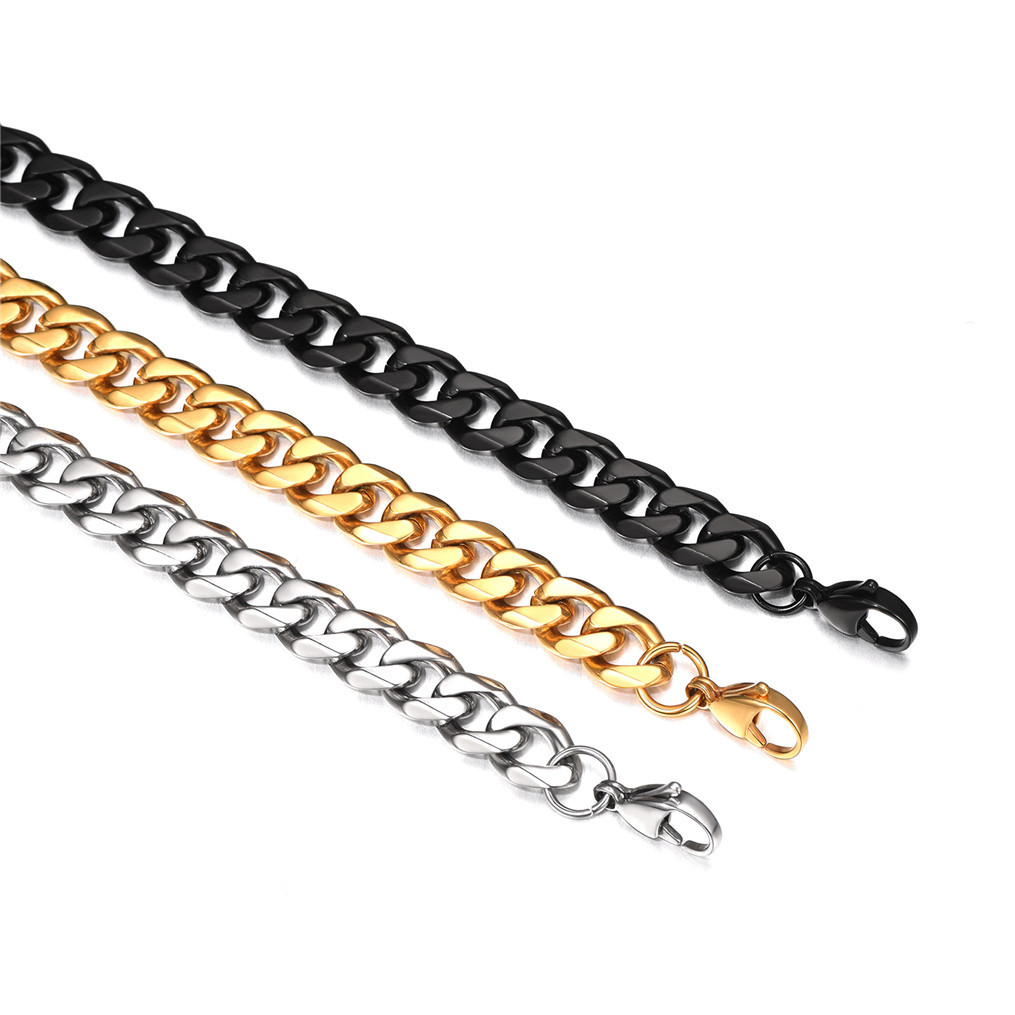 Chaîne Cubaine Miami Homme en Acier Inoxydable Massif hypoallergénique