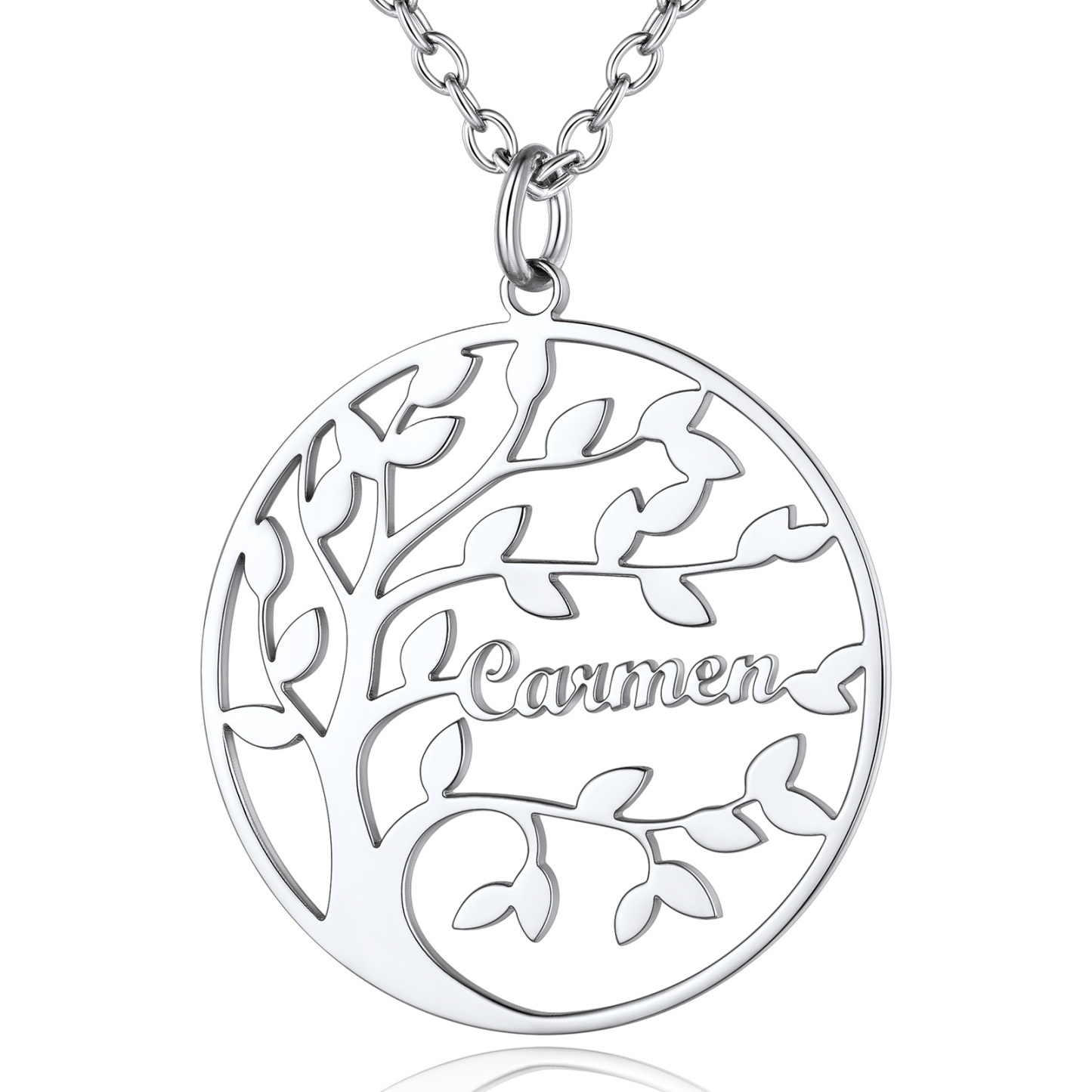 Collier Arbre de Vie Famille Personnalisé Acier Inoxydable avec Prénom