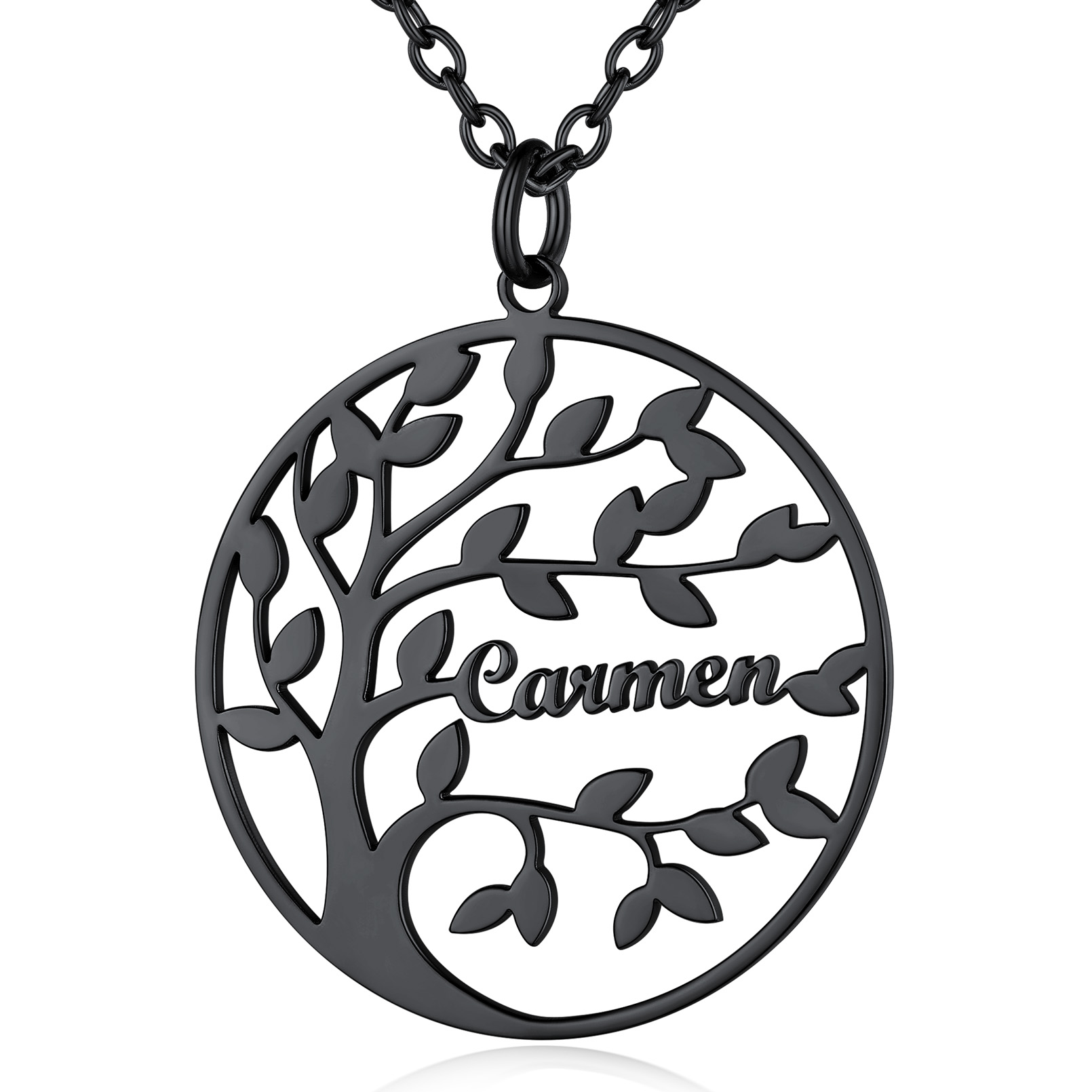 Collier Arbre de Vie Famille Personnalisé Acier Inoxydable avec Prénoms