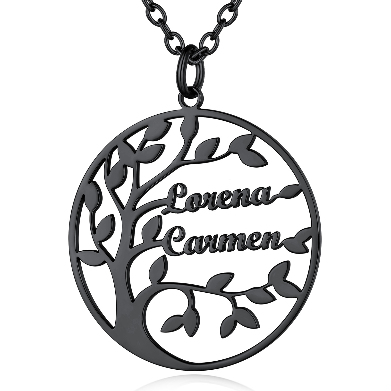 Collier Arbre de Vie Famille Personnalisé Acier Inoxydable avec Prénoms