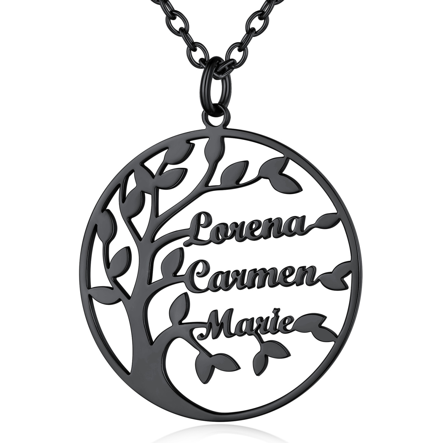 Collier Arbre de Vie Famille Personnalisé Acier Inoxydable avec Prénoms