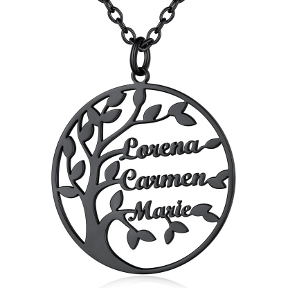 Collier Arbre de Vie Famille Personnalisé Acier Inoxydable avec Prénoms