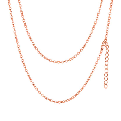 Collier Rolo 2 mm | Chaîne Homme & Femme Acier Inox Or Rose