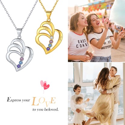 Collier Cœur Personnalisé Femme cadeau pour fête des mères