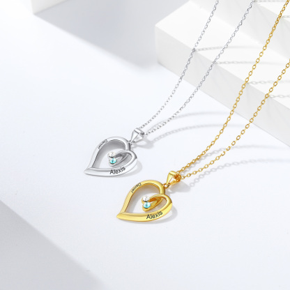 Collier Cœur Personnalisé Femme pour mère