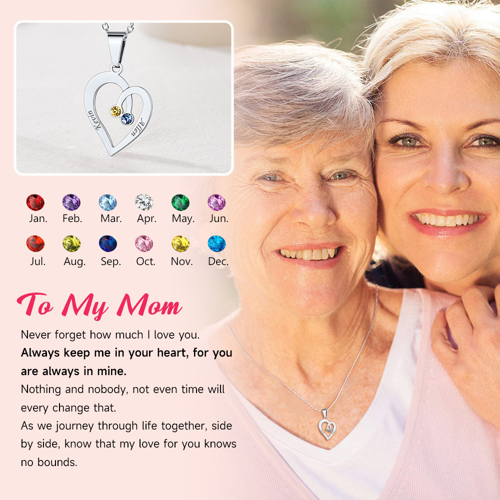 Collier Cœur Personnalisé bijou pour maman