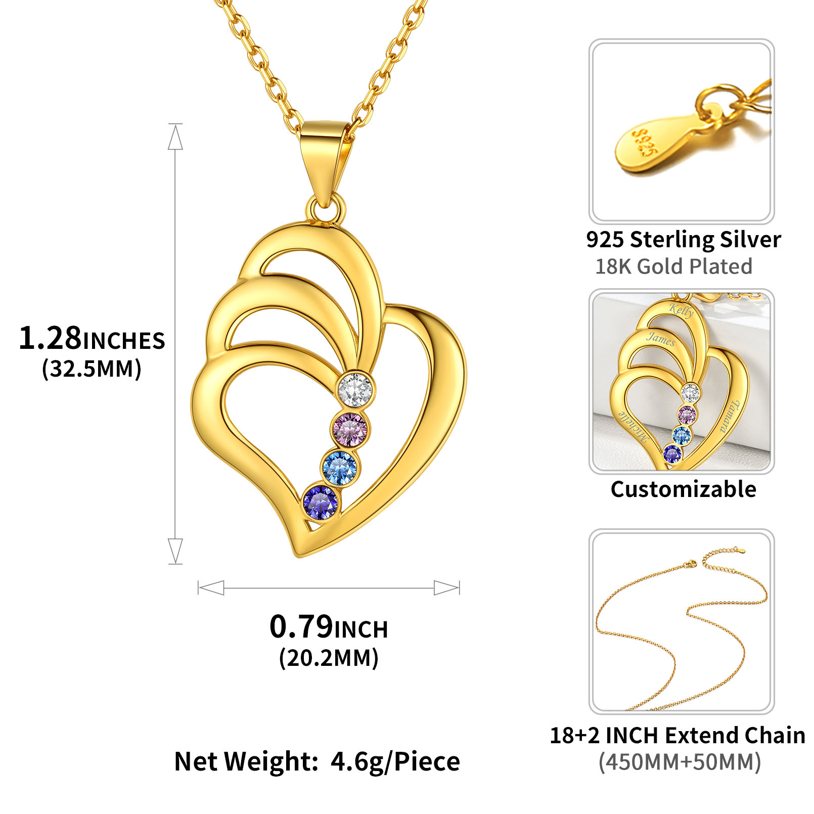 Collier Cœur Personnalisé pour Femme 