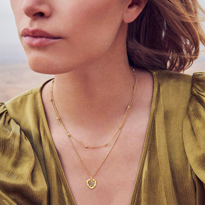 Collier Cœur Projection avec et Nom Personnalisé