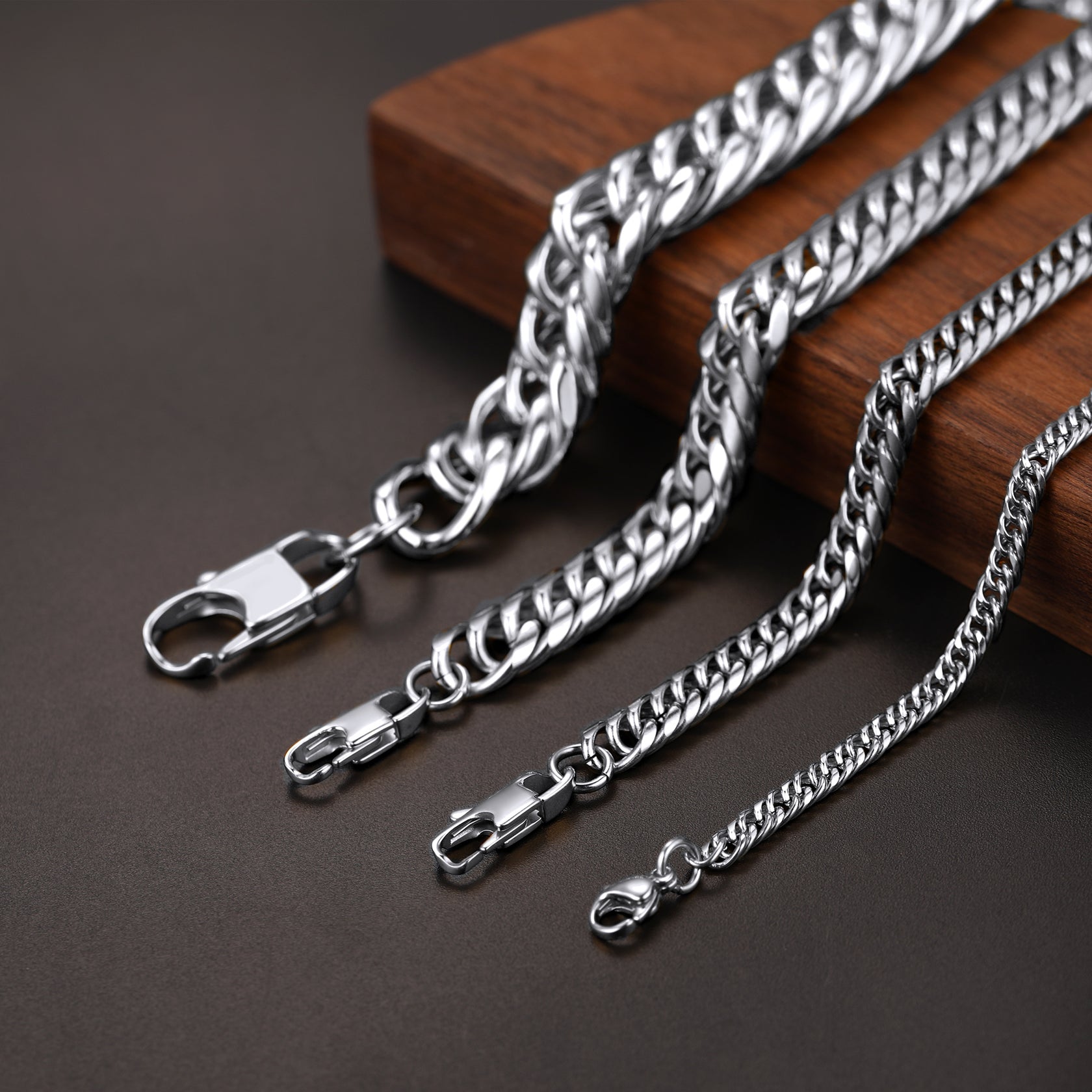 Collier Chaîne Cubaine Homme en Acier Inox