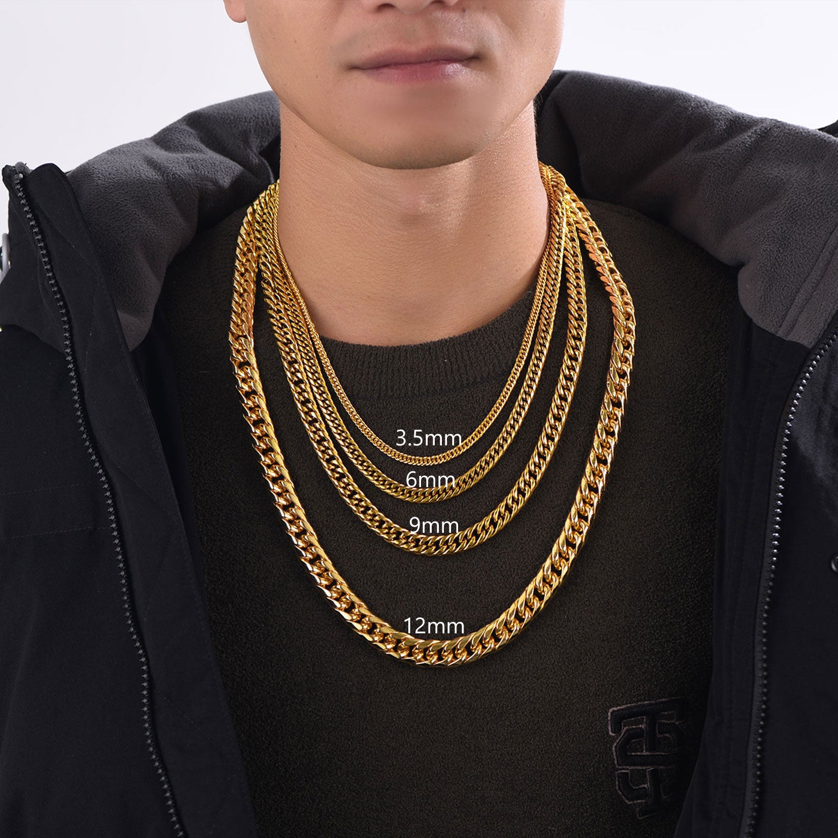 Collier Chaîne Cubaine Homme en Acier Inox