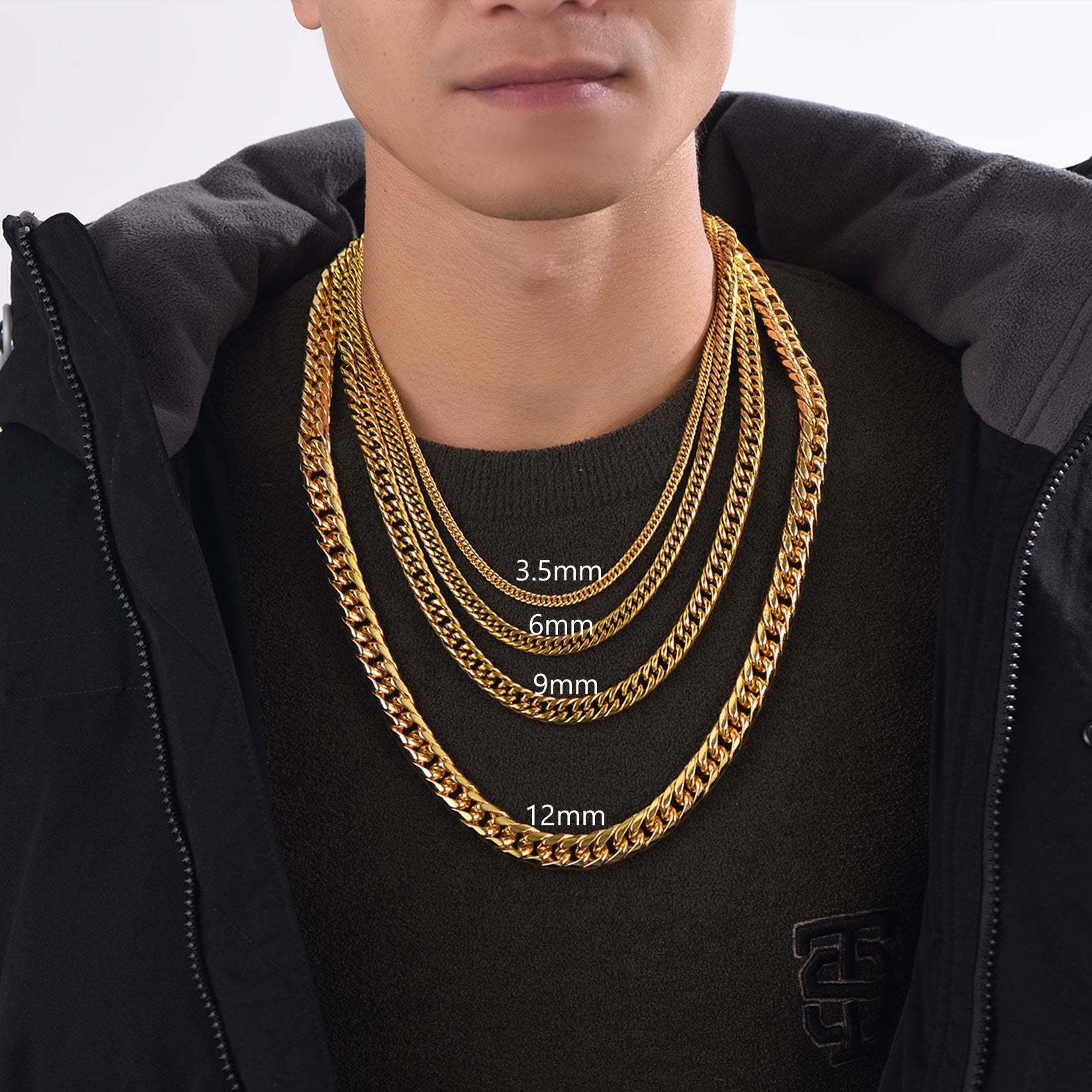 Collier Chaîne Cubaine Homme en Acier Inox