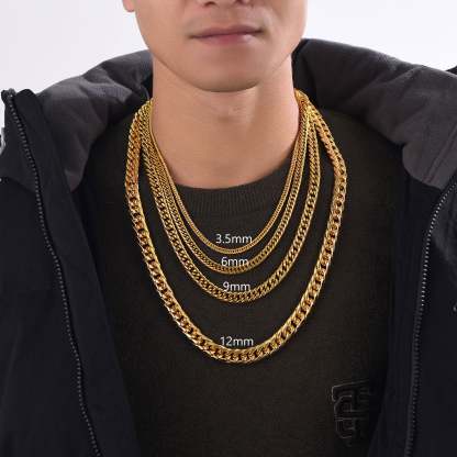 Collier Chaîne Cubaine Homme en Acier Inox