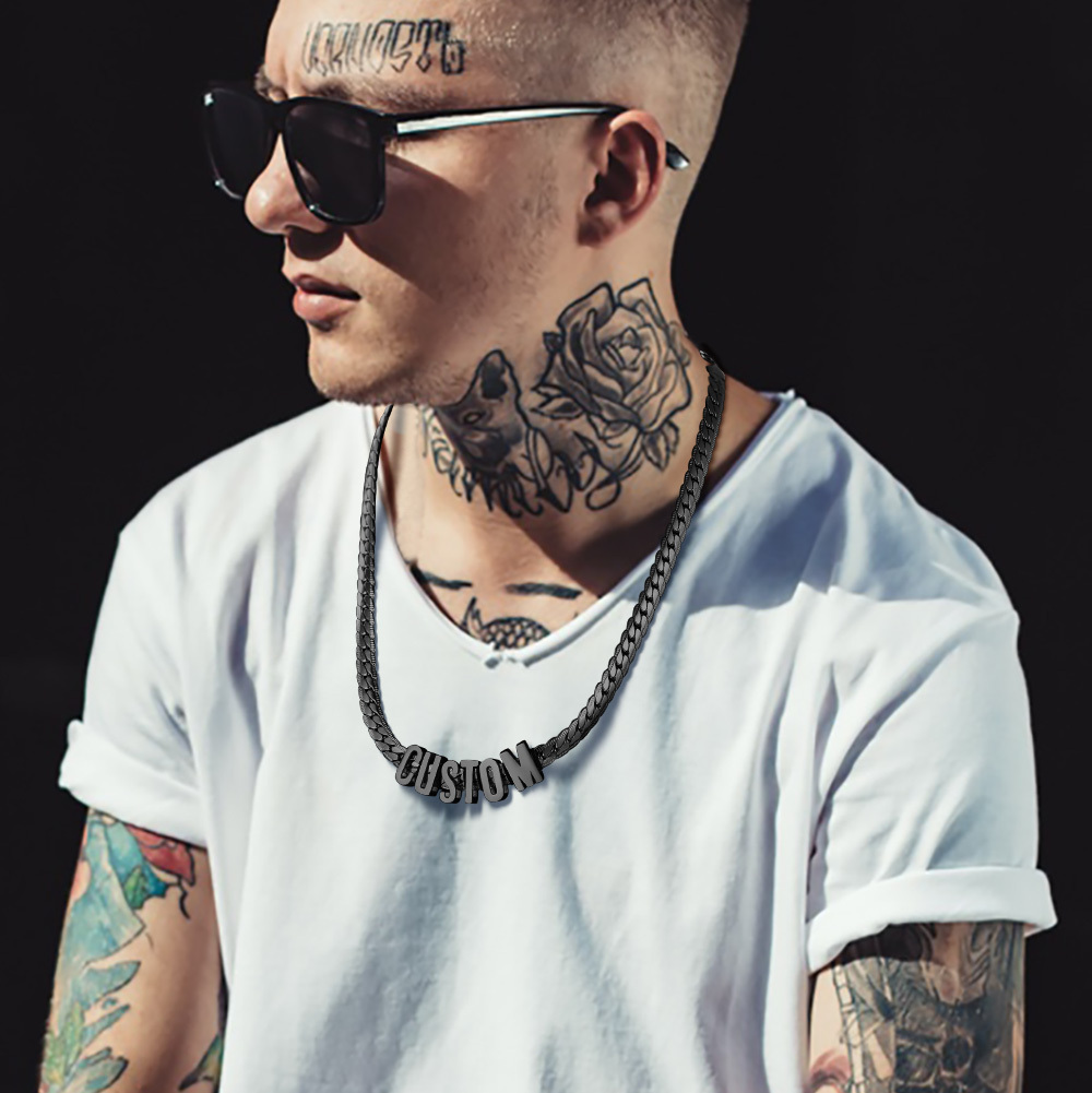 Collier Chaîne Cubaine Personnalisé avec Prénom Cadeau