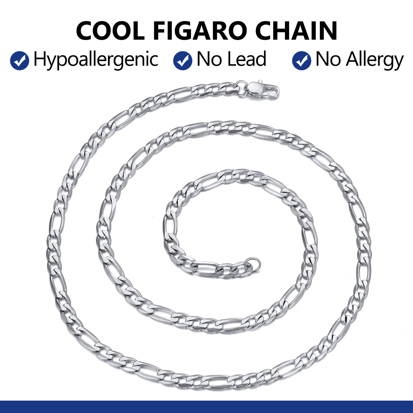 Collier Chaîne Figaro pour Femme et Homme