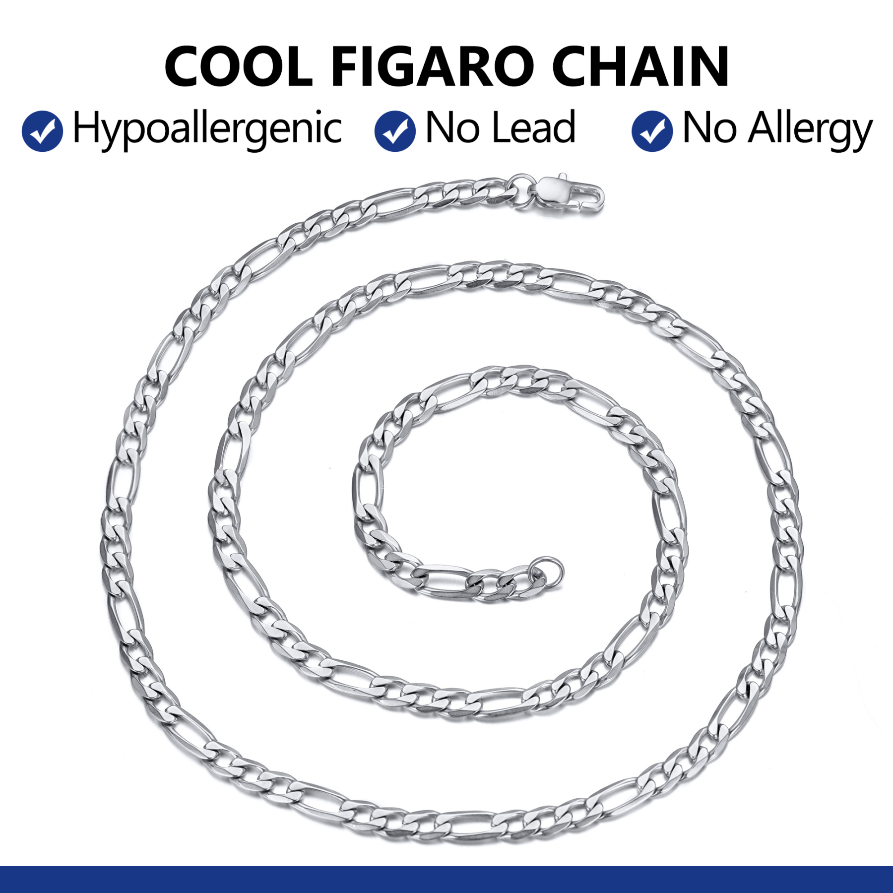 Collier Chaîne Figaro pour Femme et Homme