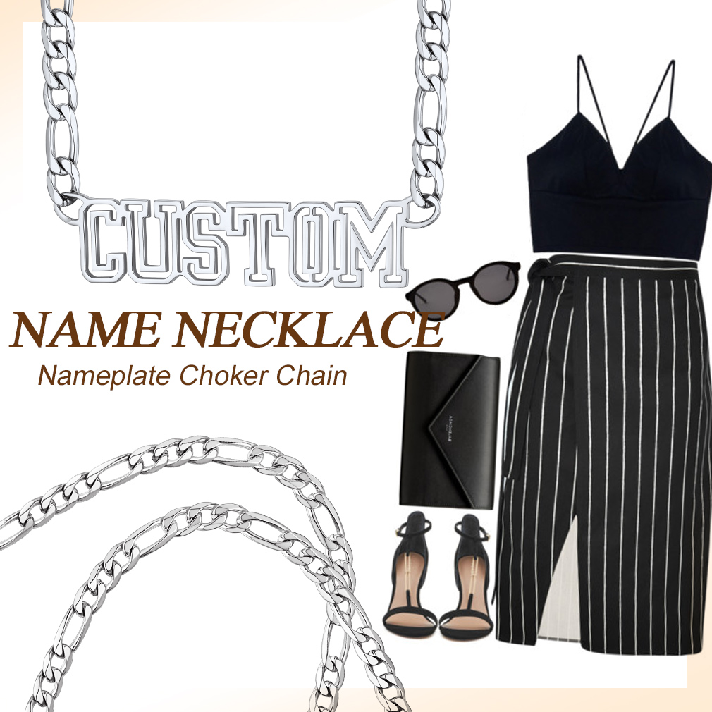 Collier Chaîne Figaro Personnalisé avec Prénom Tenue