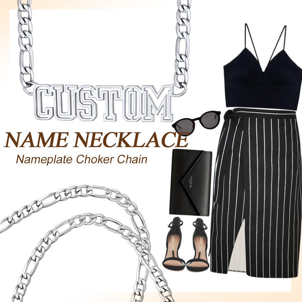 Collier Chaîne Figaro Personnalisé avec Prénom Tenue