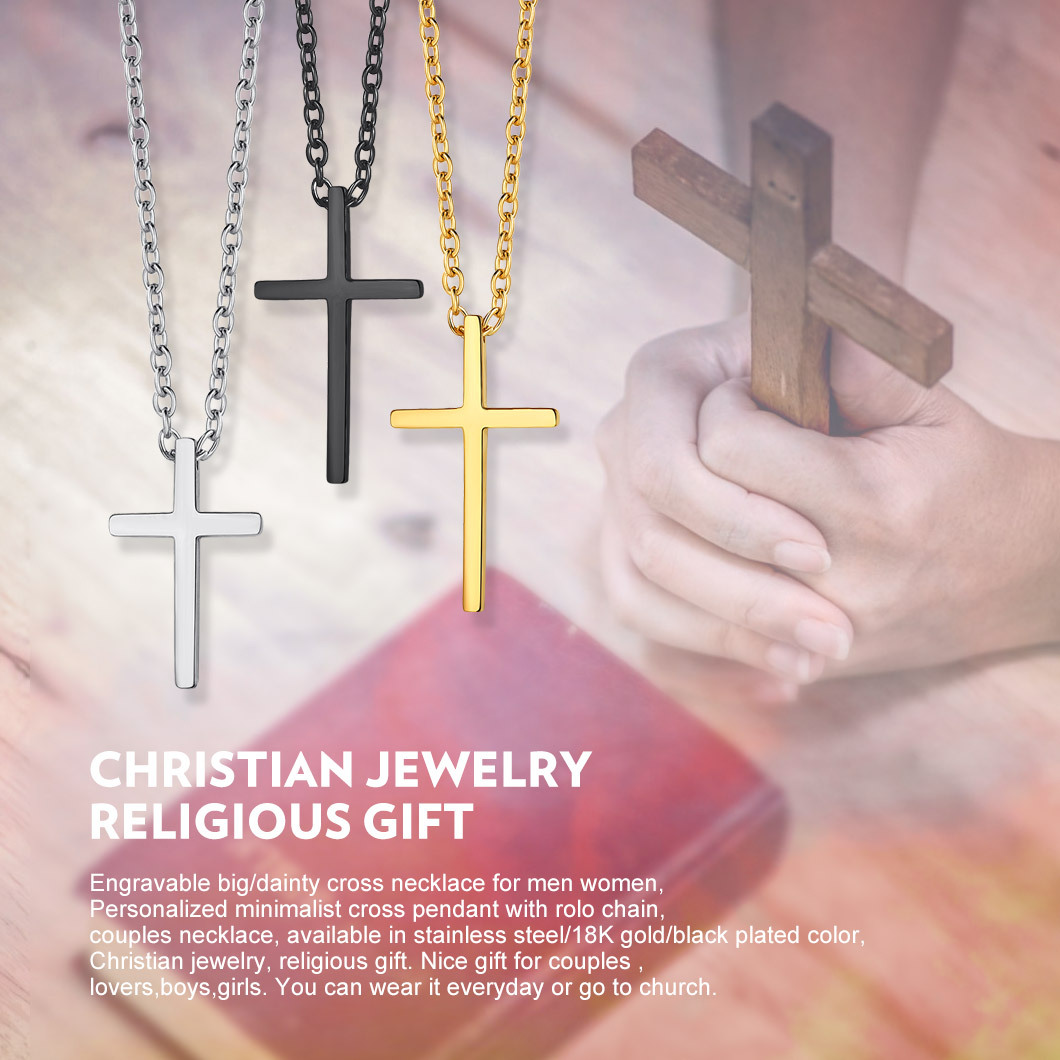 Collier Croix en Acier Inoxydable