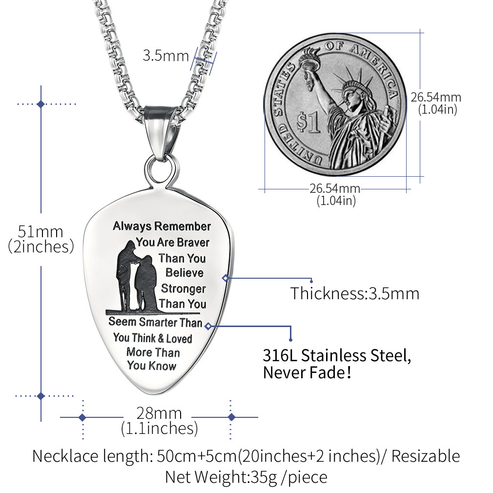 Verset Josué 1:9 Collier Bouclier taille