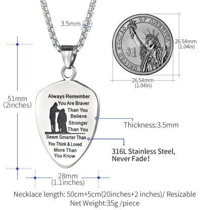 Verset Josué 1:9 Collier Bouclier taille