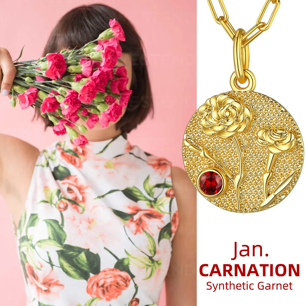 Collier Fleur de Naissance avec Pierre de Naissance