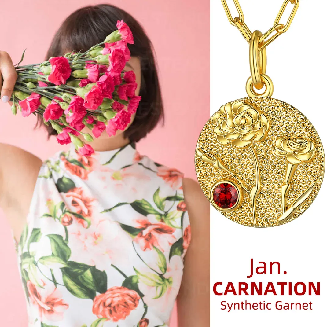 Collier Fleur de Naissance avec Pierre de Naissance