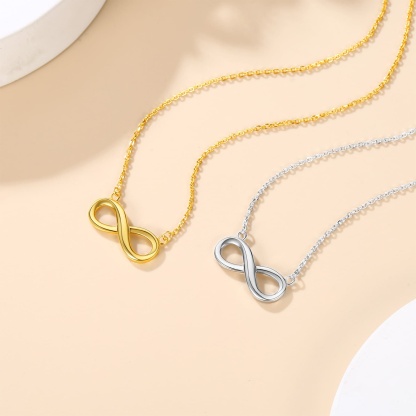 Collier Infini Personnalisé en Argent Sterling 2 couleurs