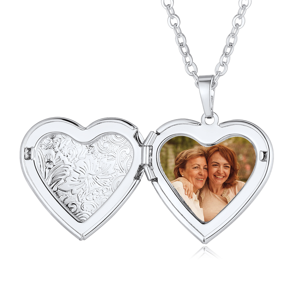 Collier Médaillon Cœur Personnalisé avec Photo