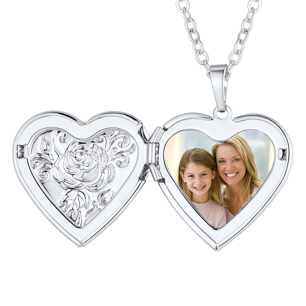 Collier Médaillon Cœur Personnalisé avec Photo