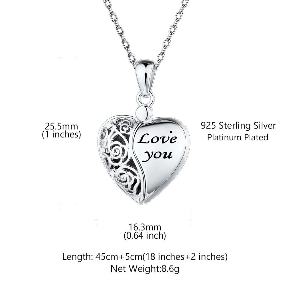 Collier Médaillon Cœur Personnalisé en Argent Sterling