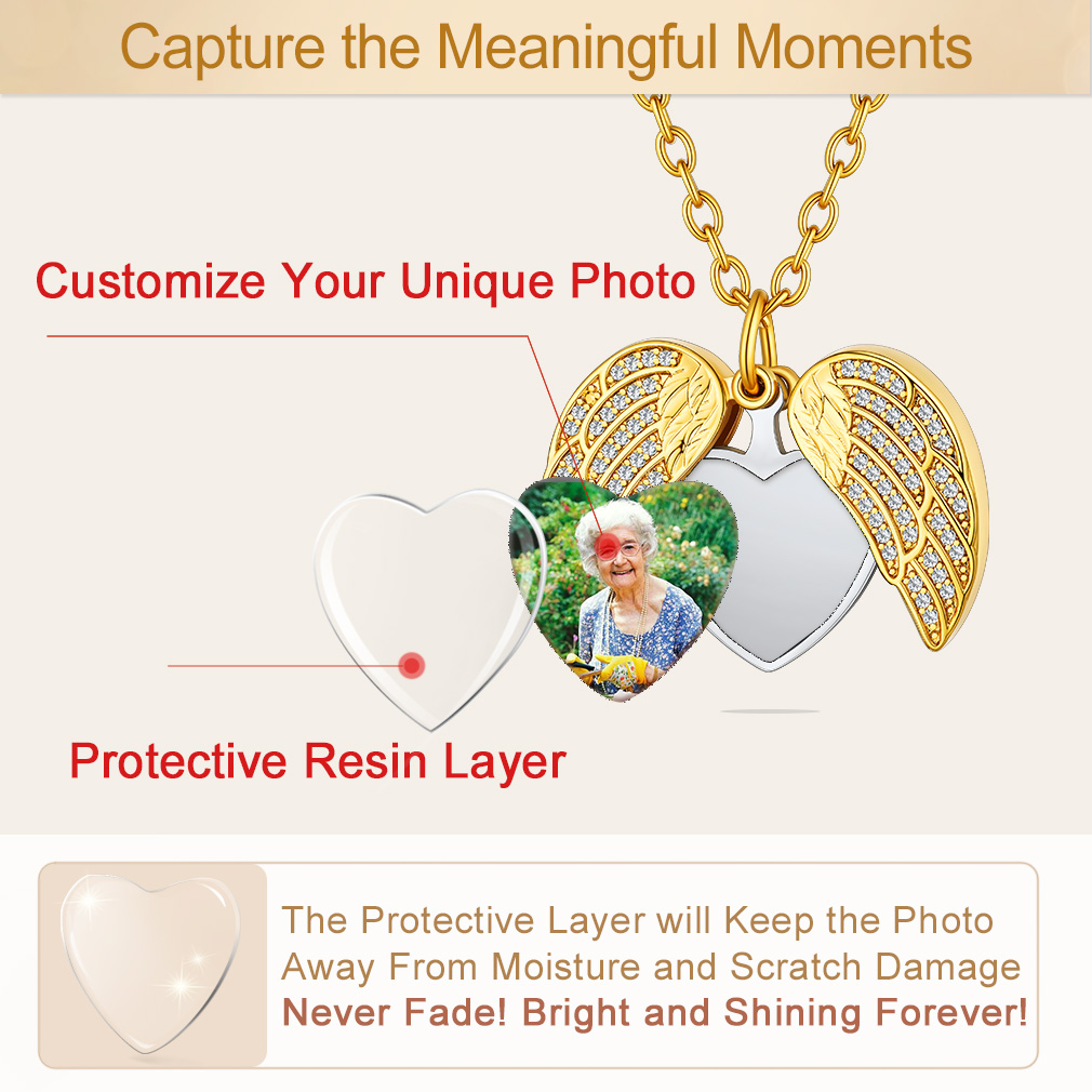 Collier Médaillon Photo Cœur Personnalisé