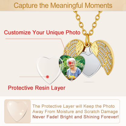 Collier Médaillon Photo Cœur Personnalisé