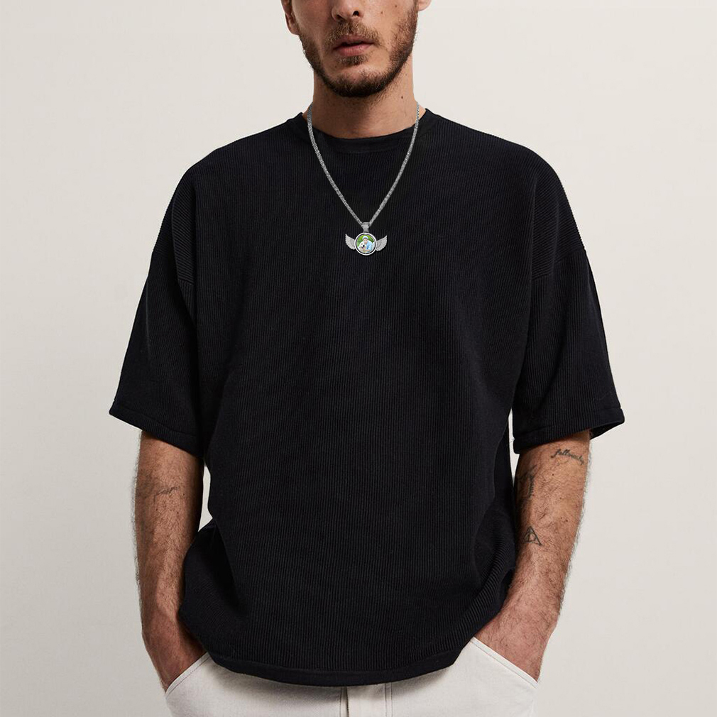 Collier Médaillon Photo Personnalisé Double Face pour Homme