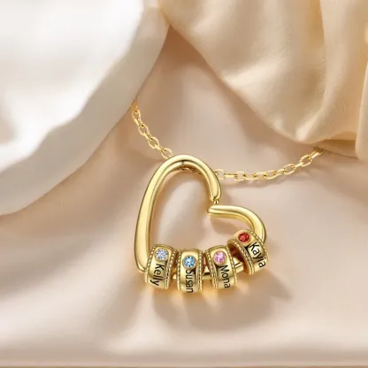 Collier Maman Personnalisé avec 1 à 4 Noms et Pierres pour Maman