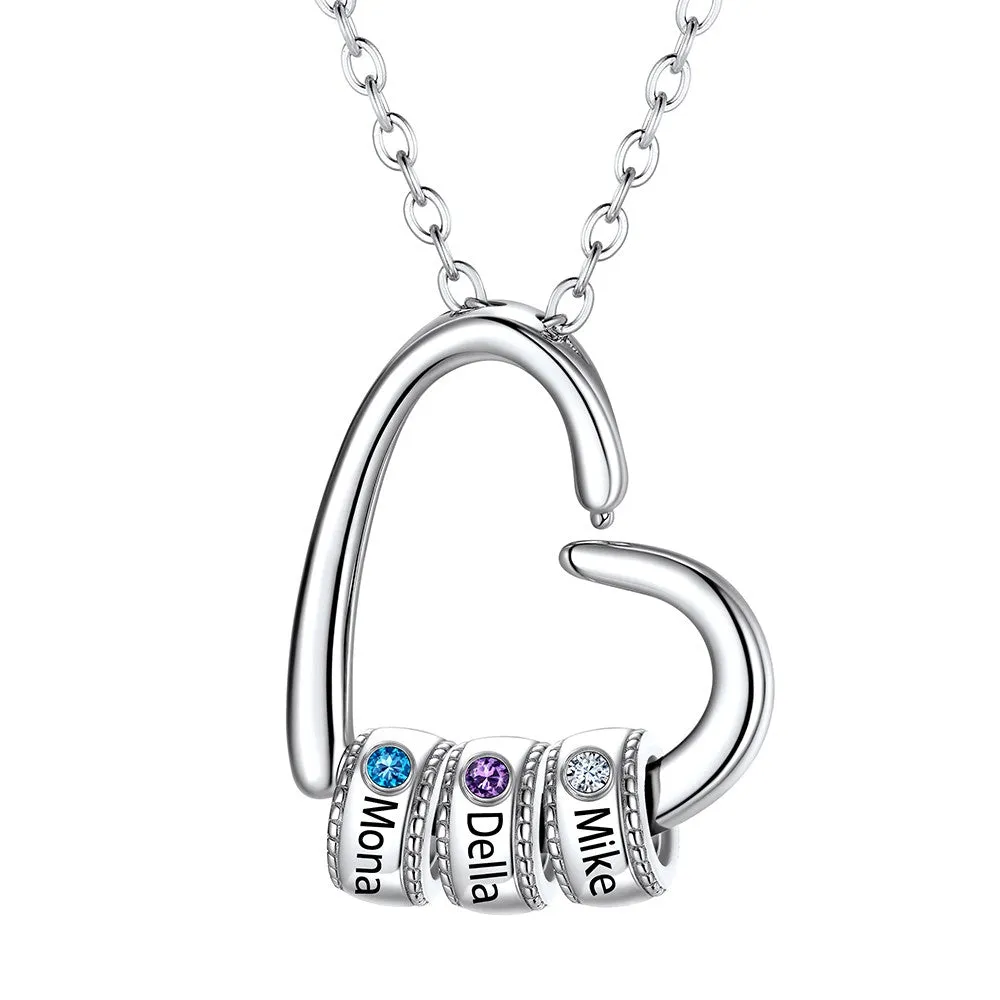 Collier Maman Personnalisé avec 1 à 4 Noms et Pierres