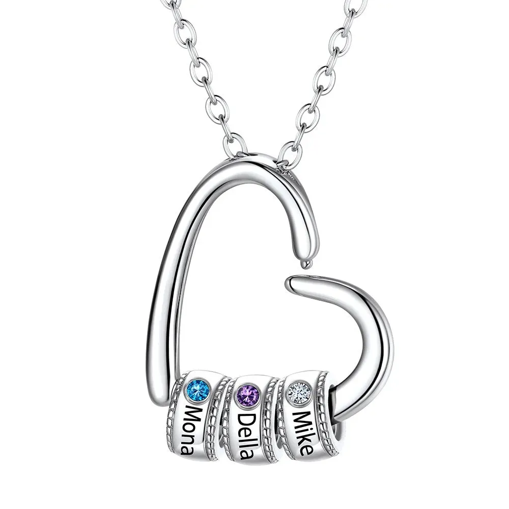 Collier Maman Personnalisé avec 1 à 4 Noms et Pierres