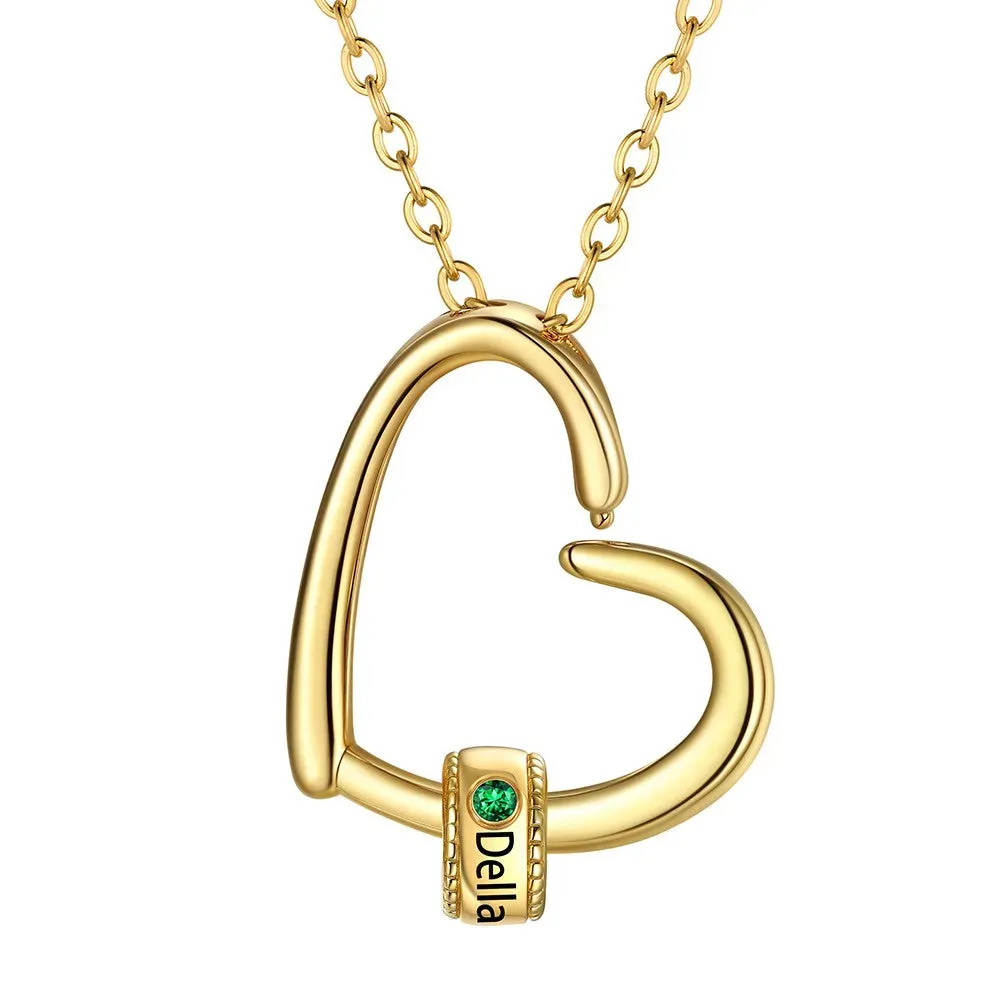 Collier Maman Personnalisé avec 1 Nom et Pierre Or