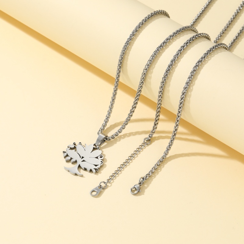 Collier Pendentif Arbre de Vie Personnalisé avec Prénoms Gravés 